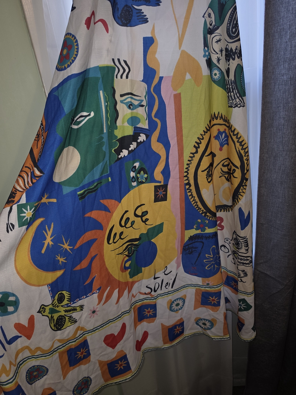 Alemais Soleil Linen Multicolor Printed Maxi Dress - Picture 4 of 6